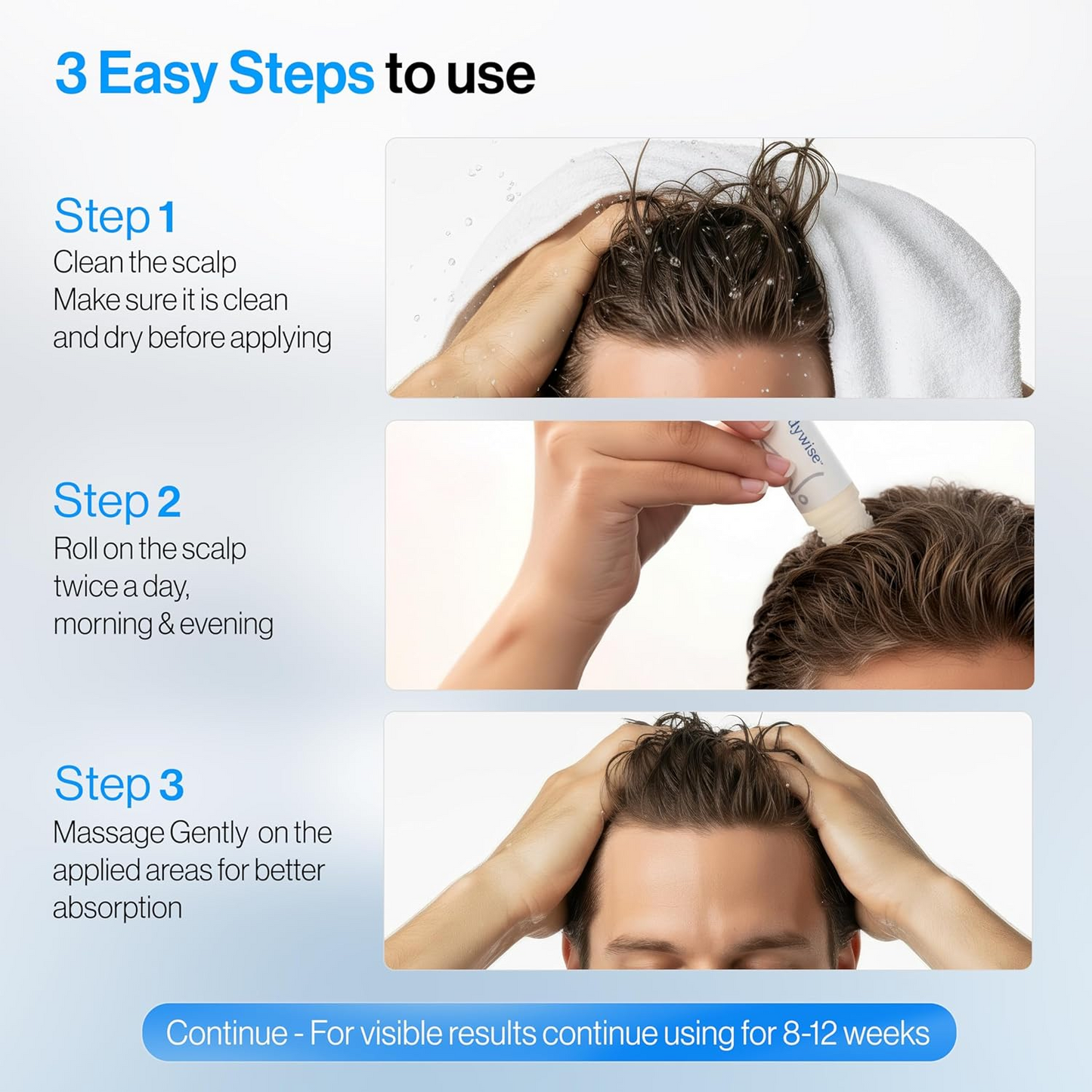 Be Bodywise Rosemary Hair Growth Serum Roll On 25 ml | Women & Men | 2 pieces